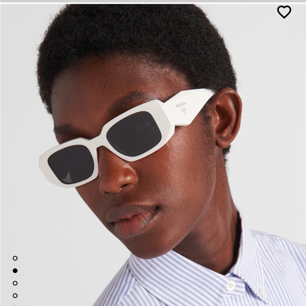 Prada symbole sunglasses in white. Full package